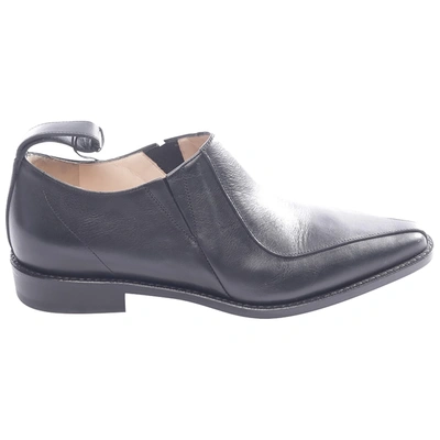Pre-owned Joseph Leather Flats In Black