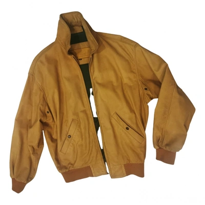 Pre-owned Timberland Leather Jacket In Camel