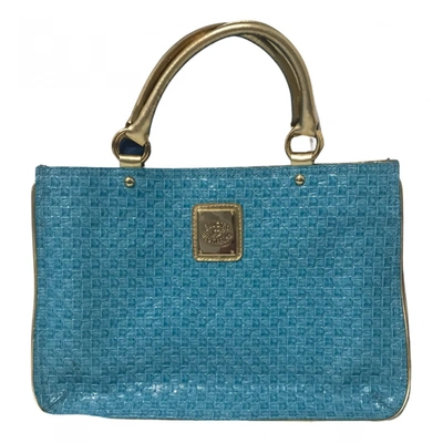 Pre-owned Blumarine Leather Handbag In Turquoise