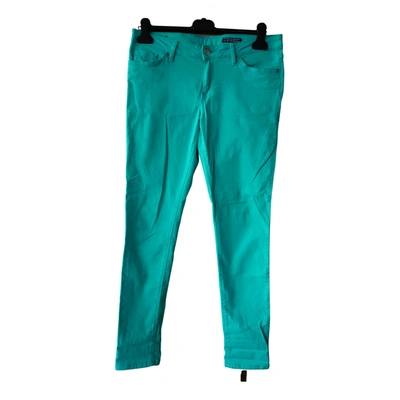 Pre-owned Tommy Hilfiger Slim Jeans In Turquoise