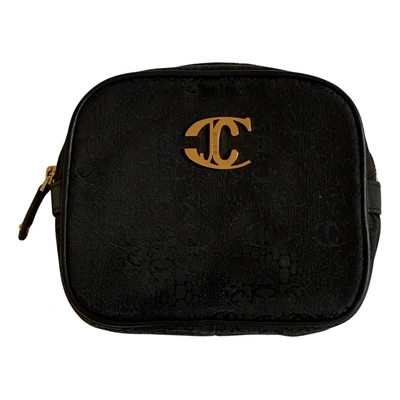 Pre-owned Just Cavalli Cloth Clutch Bag In Black