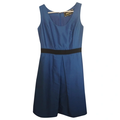 Pre-owned Georges Rech Silk Mini Dress In Blue