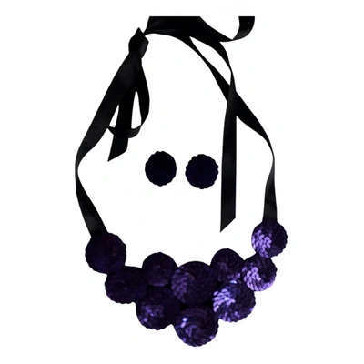 Pre-owned Camomilla Silk Jewellery Set In Purple