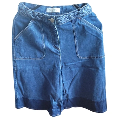 Pre-owned Valentino Shorts In Blue