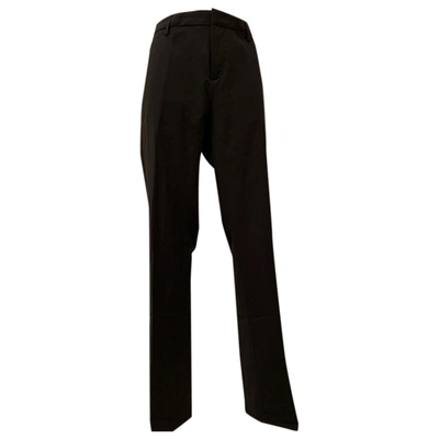 Pre-owned Dondup Wool Trousers In Black