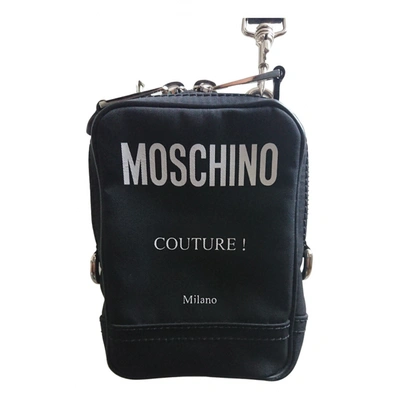 Pre-owned Moschino Cloth Weekend Bag In Black