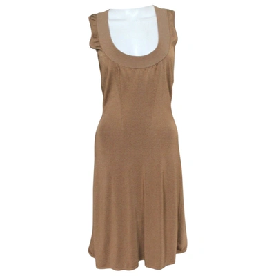 Pre-owned Alaïa Mid-length Dress In Gold