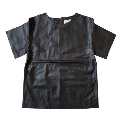 Pre-owned Laurence Dolige Leather Top In Black