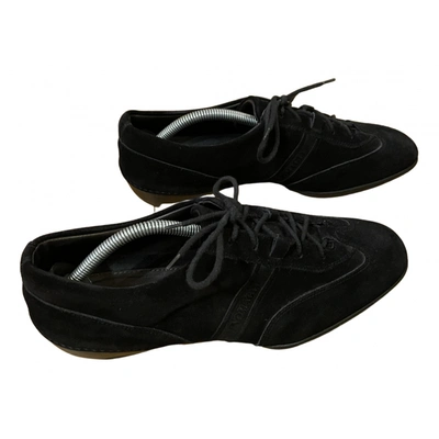 Pre-owned Bruno Magli Low Trainers In Black
