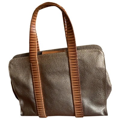 Pre-owned Malo Leather Handbag In Gold