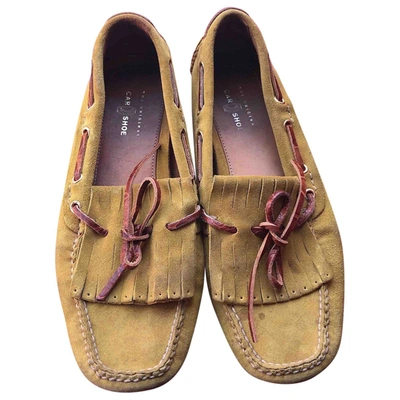 Pre-owned Carshoe Flats In Yellow