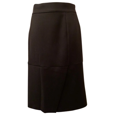 Pre-owned Les Copains Wool Mid-length Skirt In Black