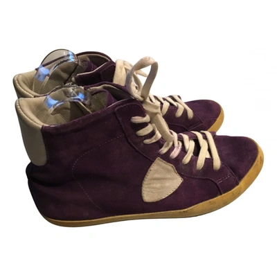 Pre-owned Philippe Model Trainers In Purple