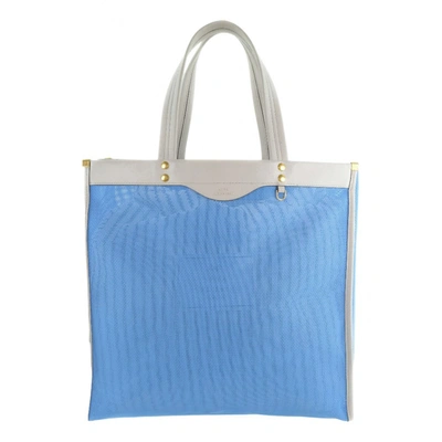 Pre-owned Anya Hindmarch Leather Tote In Blue