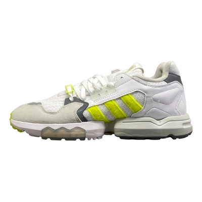 Pre-owned Adidas Originals Zx Leather Low Trainers In White