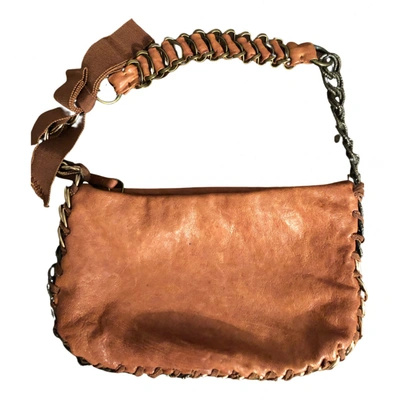 Pre-owned Maliparmi Leather Handbag In Camel