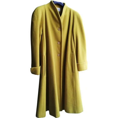 Pre-owned Byblos Wool Coat In Yellow