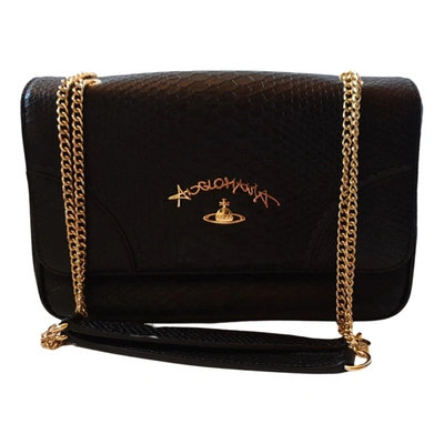 Pre-owned Vivienne Westwood Anglomania Leather Handbag In Black