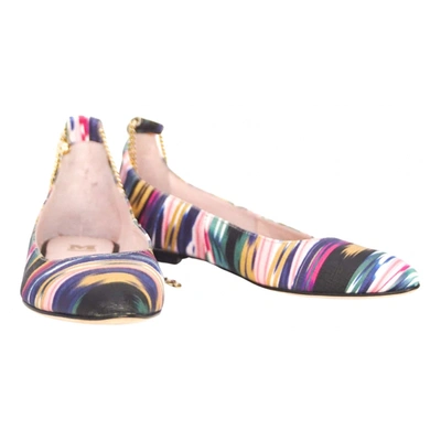 Pre-owned M Missoni Cloth Ballet Flats In Multicolour