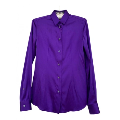 Pre-owned Dolce & Gabbana Silk Blouse In Purple