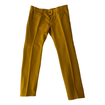 Pre-owned Dr Denim Trousers In Yellow