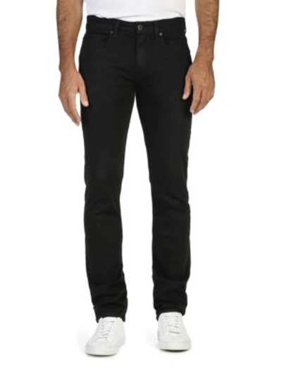 Paige Slim Fit Croft Jeans In Black Shadow In Inkwell (blue)
