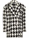Dolce & Gabbana "dg" Pearl-buttoned Pied De Poule Jacket In Pied De Poule