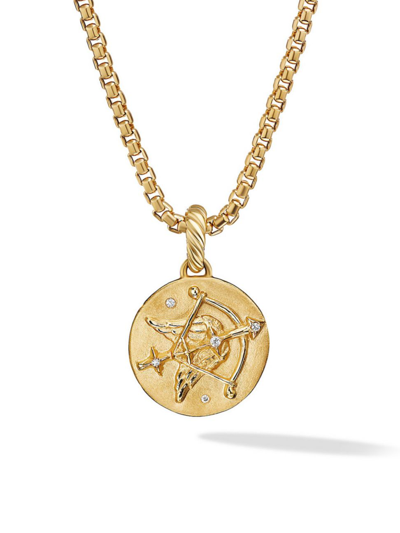 David Yurman Zodiac Amulet In 18k Yellow Gold With Diamonds In ...