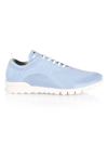 Kiton Blue Fly-knit Low-top Trainers In Periwinkle Blue