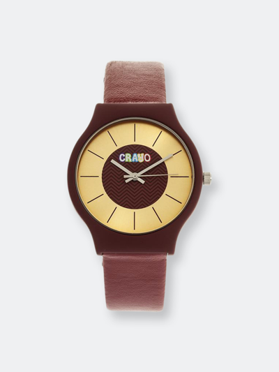 Crayo Trinity Unisex Watch In Brown