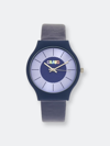 Crayo Unisex Trinity Blue Leatherette Strap Watch 36mm