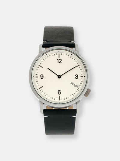 Simplify The 5500 Leather-band Watch In Blue
