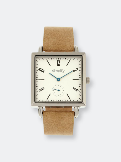 Simplify The 5000 Leather-band Watch In White