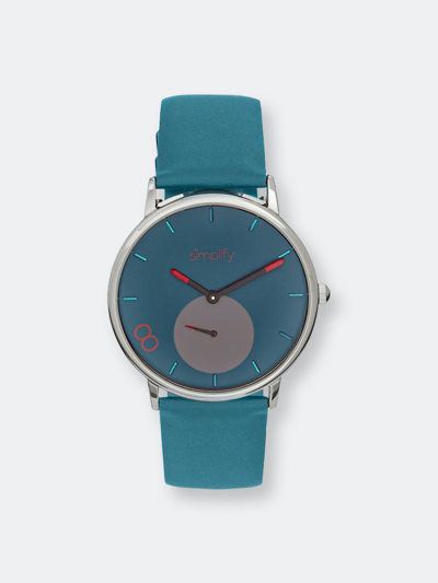 Simplify The 7200 Leather-band Watch In Blue