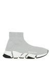 Balenciaga Speed Knit Sock Trainer Sneakers In Silver