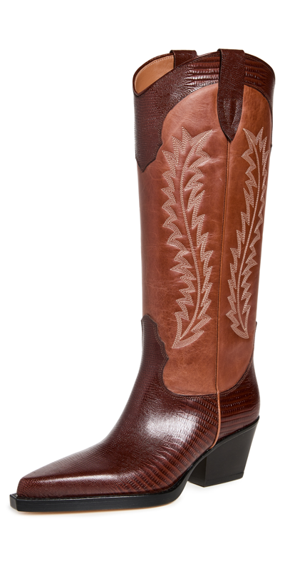 Paris Texas El Dorado Embroidered Boots In Brown