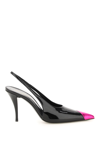 SAINT LAURENT PATENT LEATHER ARIAN SLINGBACK PUMPS