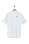 Nike Dri-fit Essential Solid Polo Shirt In White/black