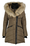 Noize Gigi Vegan Faux Fur Trim Quilted Parka In Nocolor