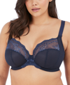 Elomi Full Figure Charley Stretch Lace Bra El4382, Online Only In Navy