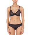 Dkny Sheer Stripe Bralette Dk7626 In Black