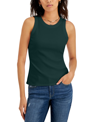 Inc International Concepts Women's Ribbed Crewneck Tank, Created For Macy's In Hunter Forest