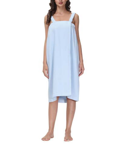 Ink+ivy Women's Diamond Waffle Look Wrap In Blue