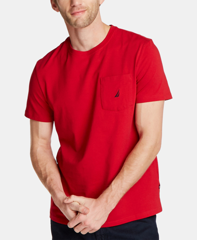 Nautica Core Short Sleeve T-shirt In  Red