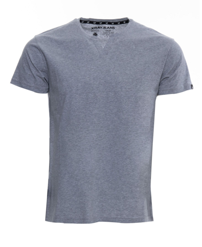 X-ray Men's Basic Notch Neck Short Sleeve T-shirt In Cloud Gray