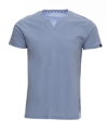 X-ray Split Neck T-shirt In Dusk Blue