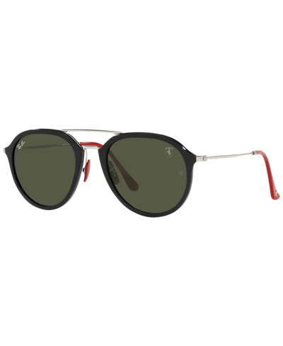 Ray Ban Ray-ban Rb4369m Scuderia Ferrari Collection 53 Unisex Sunglasses In Black