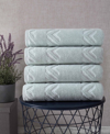 Ozan Premium Home Turkish Cotton Sovrano Collection Luxury 4-pc. Bath Towel Sets In Light Aqua