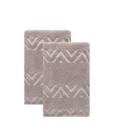 Ozan Premium Home Turkish Cotton Sovrano Collection Luxury Bath Towels, Set Of 2 In Latte