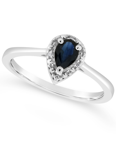 Macy's Sapphire (3/8 Ct. T.w.) And Diamond Accent Ring In Sterling Silver (also In Ruby)